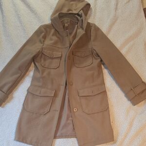 Tan Hooded Coat